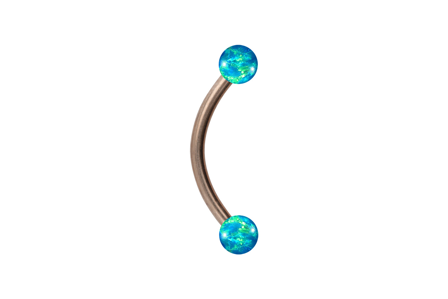 Chirurgenstahl Piercing Banane SYNTHETISCHE OPALE